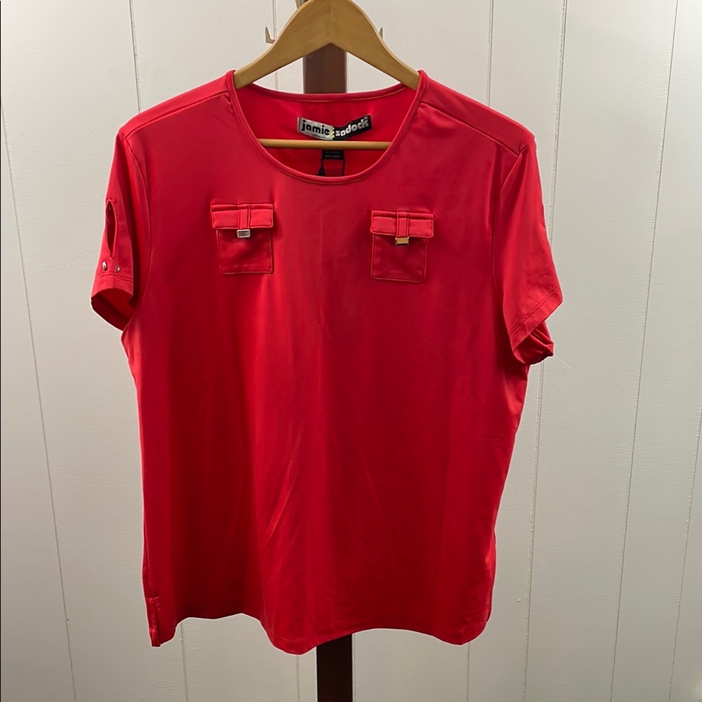 Jamie Sadock NWT Red Short Sleeve Golf Shirt
